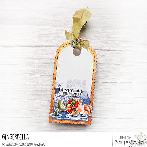 Stamping Bella Beach Bundle Girl Mermaid's Gift Cling Stamps eb1479 dream big little mermaid gingerbella