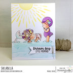 Stamping Bella Beach Bundle Girl Mermaid's Gift Cling Stamps eb1479 dream big little mermaid shelabella