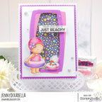 Stamping Bella Beach Bundle Girl with a Floatie Cling Stamps eb1385 beachy