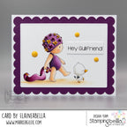 Stamping Bella Beach Bundle Girl with a Seagull Cling Stamps eb1386 scallop