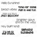 Stamping Bella Beach Vibes Sentiment Cling Stamps eb1401