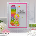 Stamping Bella Beach Vibes Sentiment Cling Stamps eb1401 rainbow