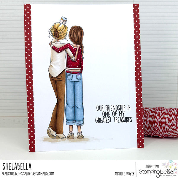 Stamping Bella Best Friends Sentiment Set Cling Stamps eb1460 treasures
