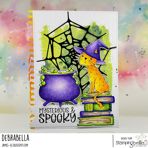 Stamping Bella Black Cat Magic Cling Stamps kf1349 spooky