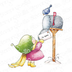 Stamping Bella Bundle Girl Sending a Letter to Santa Cling Stamp eb1413

