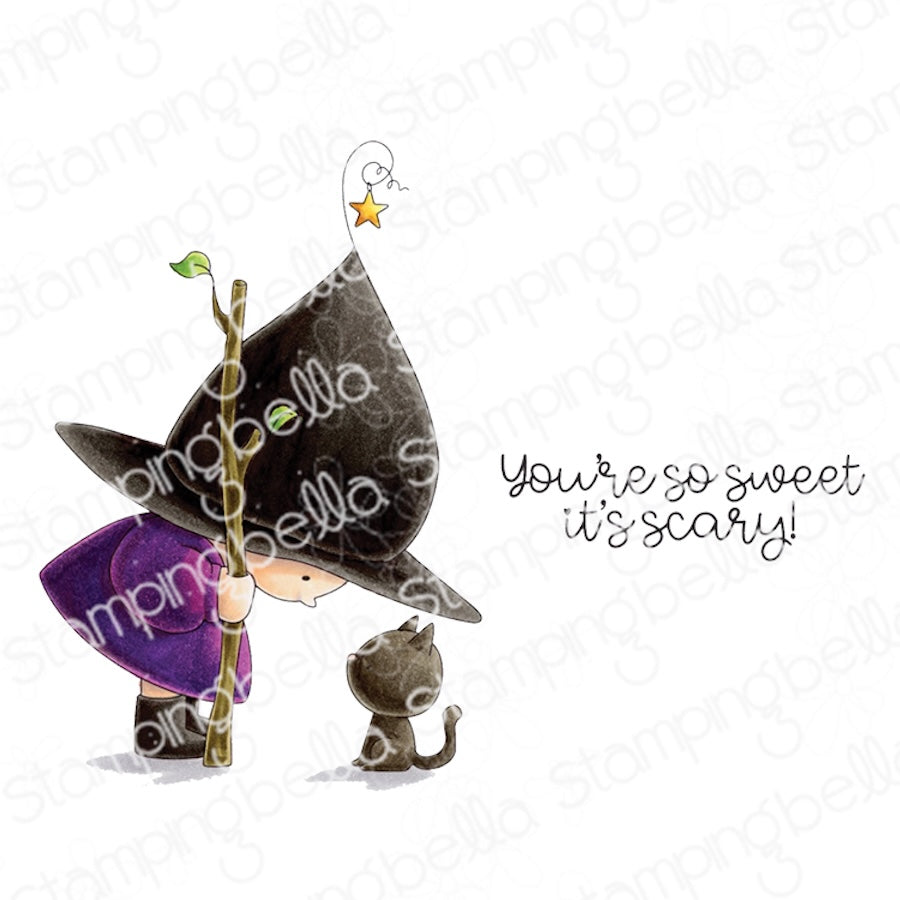Stamping Bella Bundle Girl Witchy and Kitty Cling Stamps eb1495