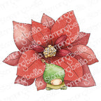 Stamping Bella Bundle Girl with Poinsettia Cling Stamp eb1414
