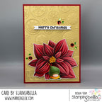 Stamping Bella Bundle Girl with Poinsettia Cling Stamp eb1414 christmas