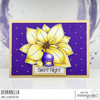 Stamping Bella Bundle Girl with Poinsettia Cling Stamp eb1414 silent night