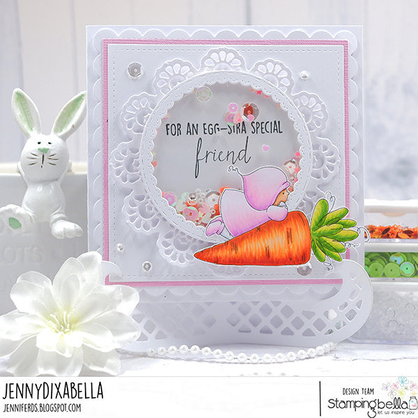 Stamping Bella Bundle Girl with a Carrot Cling Stamp eb1371 friend