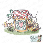 Stamping Bella Buzzy Bee and the Honey Jar Cling Stamp ag1477