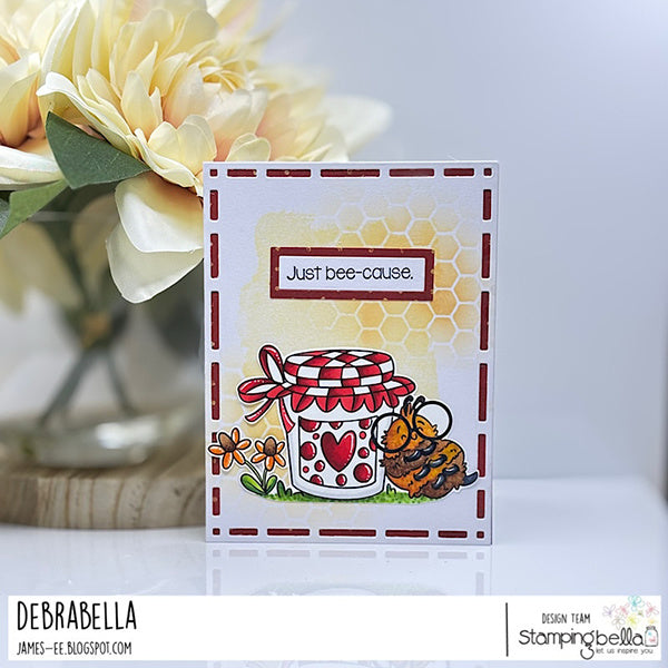 Stamping Bella Buzzy Bee and the Honey Jar Cling Stamp ag1477 just beecause