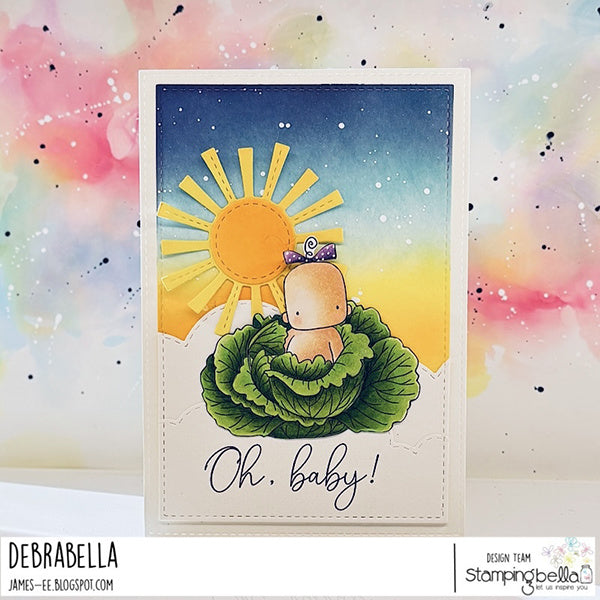 Stamping Bella Cabbage Patch Boy and Girl Cling Stamps eb1360 oh baby