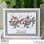 Stamping Bella Christmas Mice Carrying the Tree Cling Stamp ag1343 winter wonderland