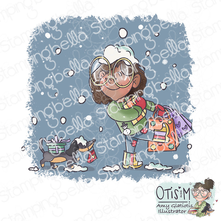 Stamping Bella Christmas Shopping Pals Cling Stamp ag1345 1