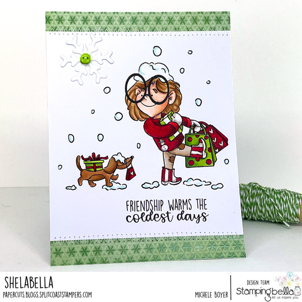 Stamping Bella Christmas Shopping Pals Cling Stamp ag1345 snowing