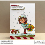 Stamping Bella Christmas Shopping Pals Cling Stamp ag1345 warm wishes
