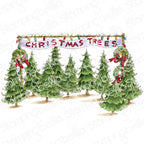 Stamping Bella Christmas Tree Lot Backdrop Cling Stamp eb1500