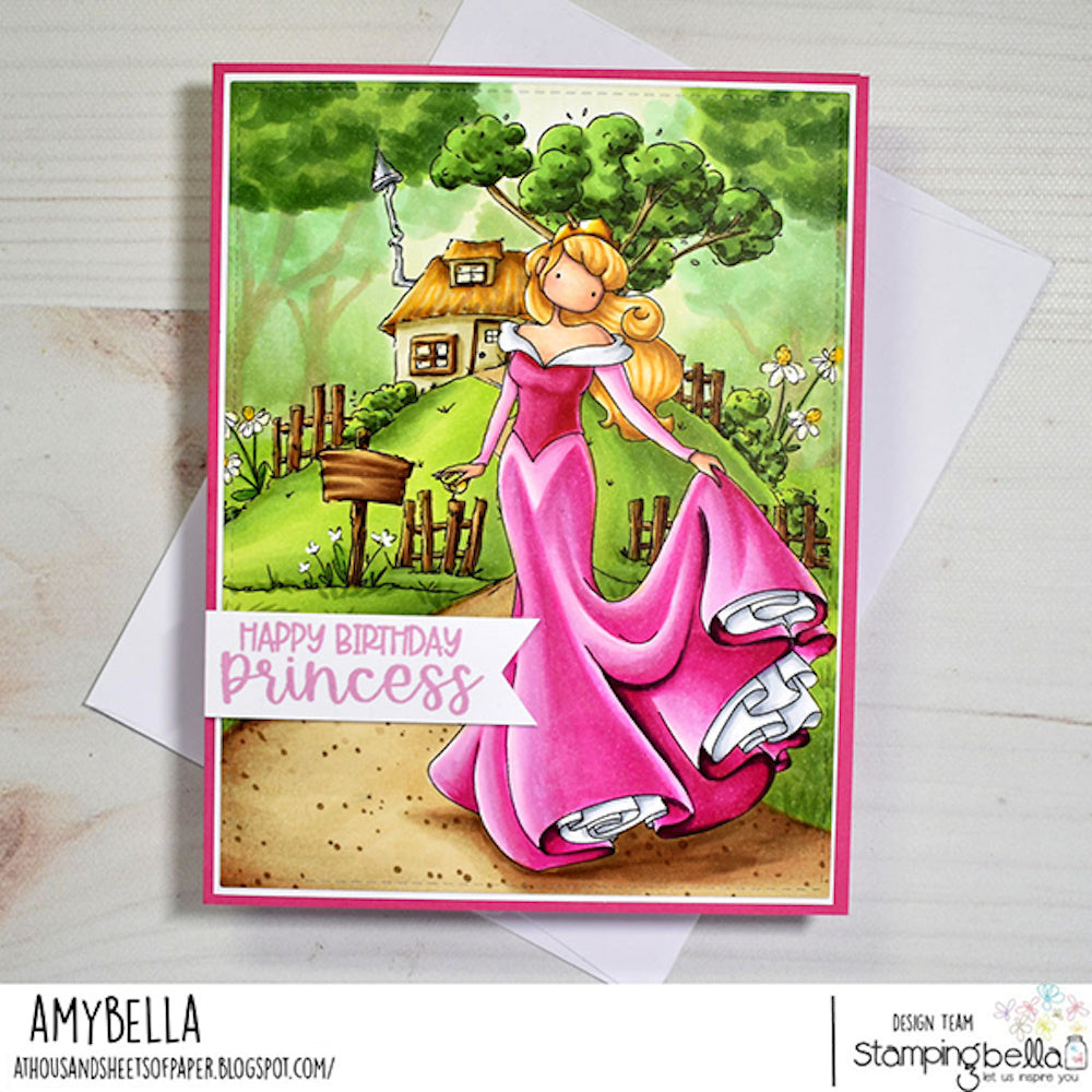 Stamping Bella Cottage on the Hill Cling Stamp kf1308
