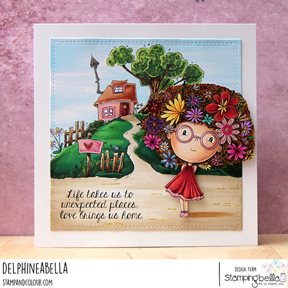 Stamping Bella Cottage on the Hill Cling Stamp kf1308