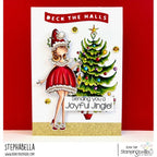 Stamping Bella Curvy Girl Feels Festive Cling Stamp eb1415 joyful jingle