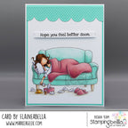 Stamping Bella Curvy Girl Get Well Soon Cling Stamps eb1462 better soon