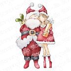 Stamping Bella Curvy Girl loves Santa Cling Stamp eb1416
