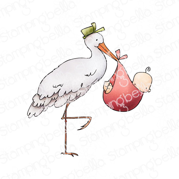 Stamping Bella Delivery from the Stork Cling Stamp eb1361