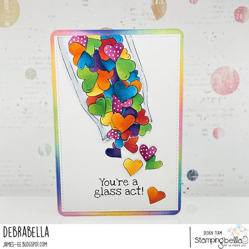 Stamping Bella Jar of Hearts Cling Stamp kf1310