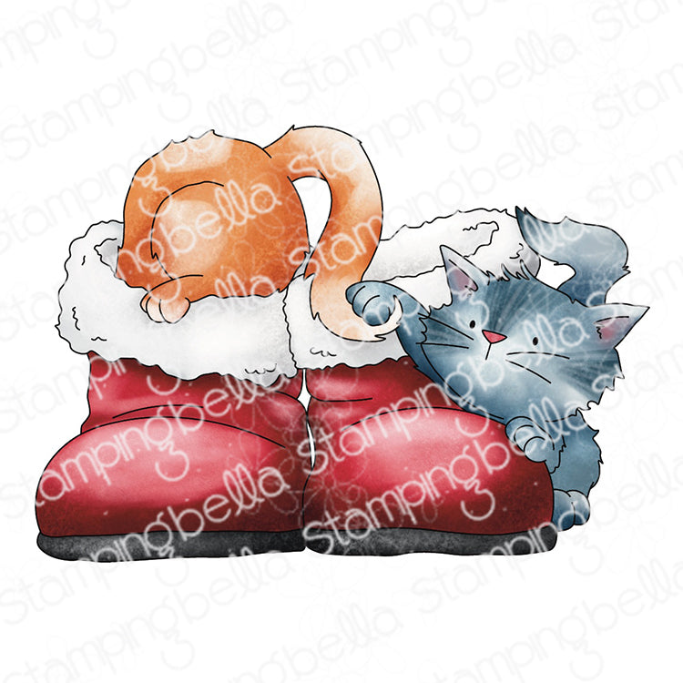 Stamping Bella Kittens in Boots Cling Stamp eb1417
