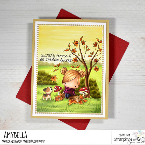Stamping Bella Little Cutie Autumn in the Woods Cling Stamp eb1418 autumn
