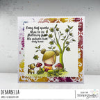 Stamping Bella Little Cutie Autumn in the Woods Cling Stamp eb1418 tree