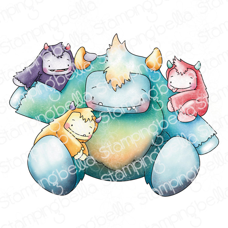 Stamping Bella Little Cutie Yetis Cling Stamp eb1421
