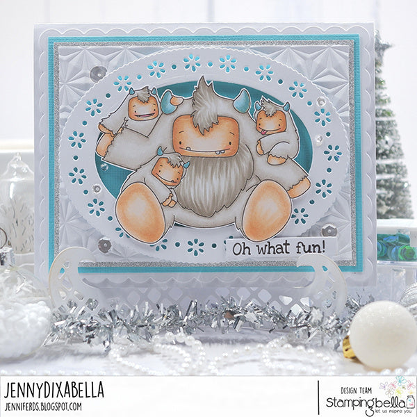 Stamping Bella Little Cutie Yetis Cling Stamp eb1421 fun