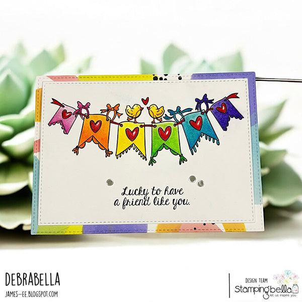 Stamping Bella Lovely Banner Cling Stamp ag1446 friend
