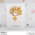 Stamping Bella Lunettes - Flower Power Cling Stamp kf1312