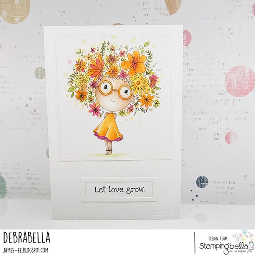 Stamping Bella Lunettes - Flower Power Cling Stamp kf1312