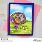 Stamping Bella Lunettes - Flower Power Cling Stamp kf1312