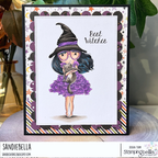 Stamping Bella Lunettes Witchy Cling Stamp kf1354 cute cat