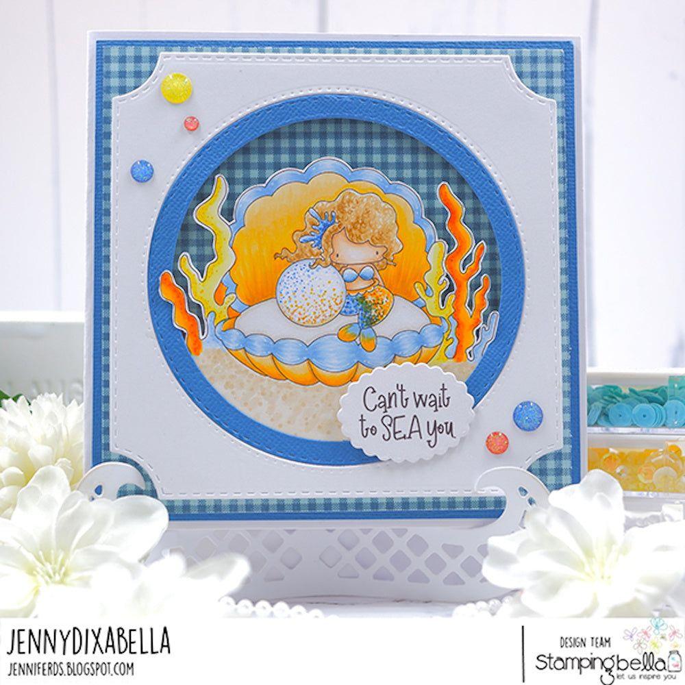 Stamping Bella Mermazing Sentiment Set Cling Stamps eb1323*