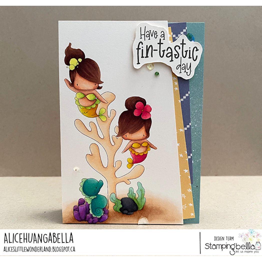Stamping Bella Mermazing Sentiment Set Cling Stamps eb1323*