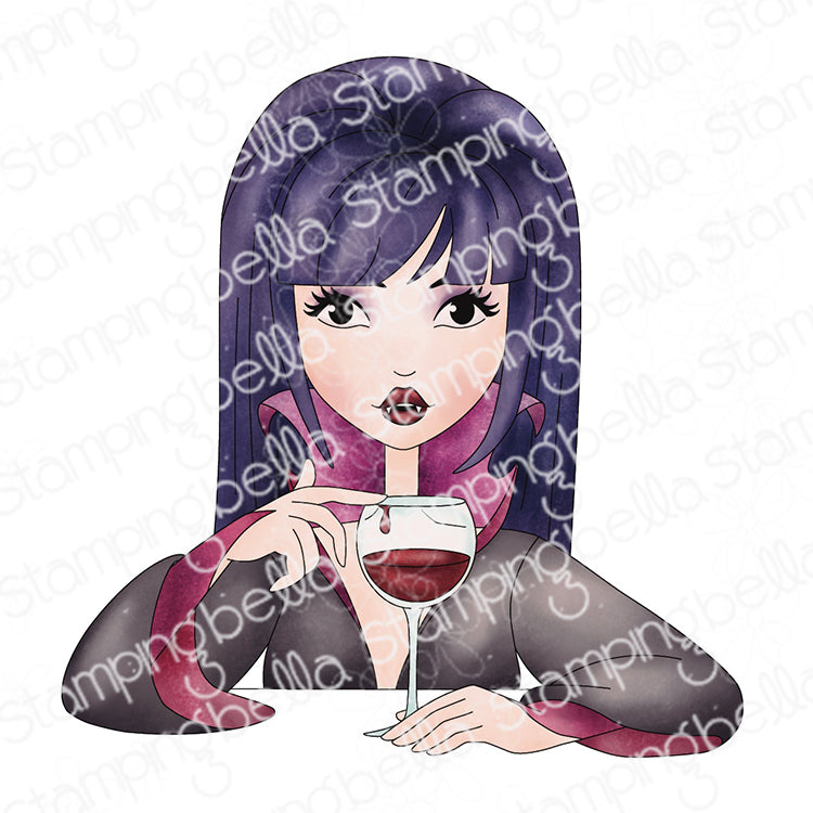Stamping Bella Mochi Girl Vampiress Cling Stamp eb1423
