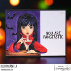 Stamping Bella Mochi Girl Vampiress Cling Stamp eb1423 cocktail