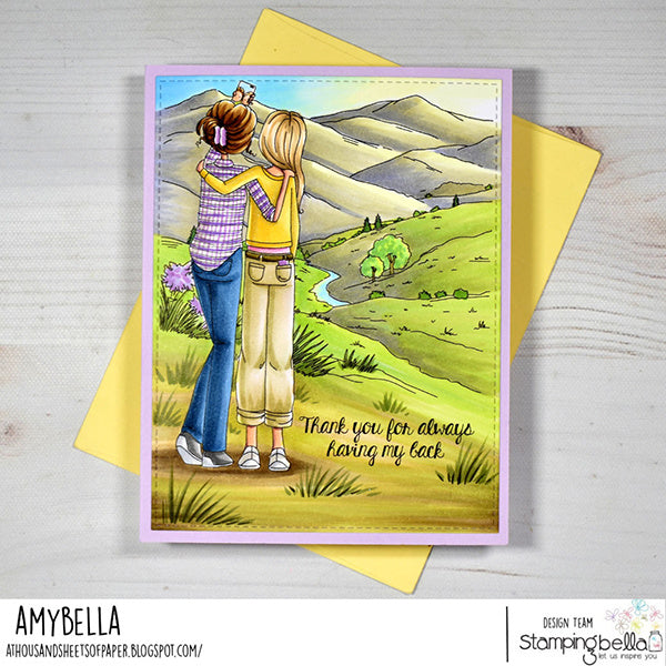 Stamping Bella Mountain View Backdrop Cling Stamp eb1458 my back