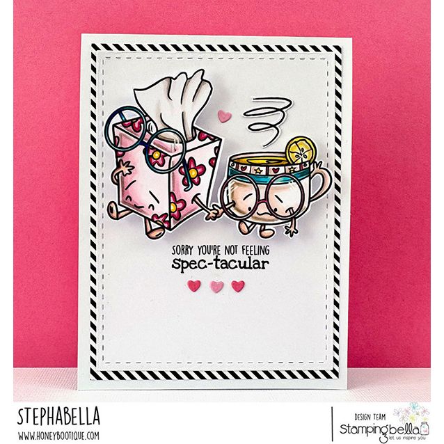 Stamping Bella Not Feeling Spec-Tacular Cling Stamps ag1474 tea cup