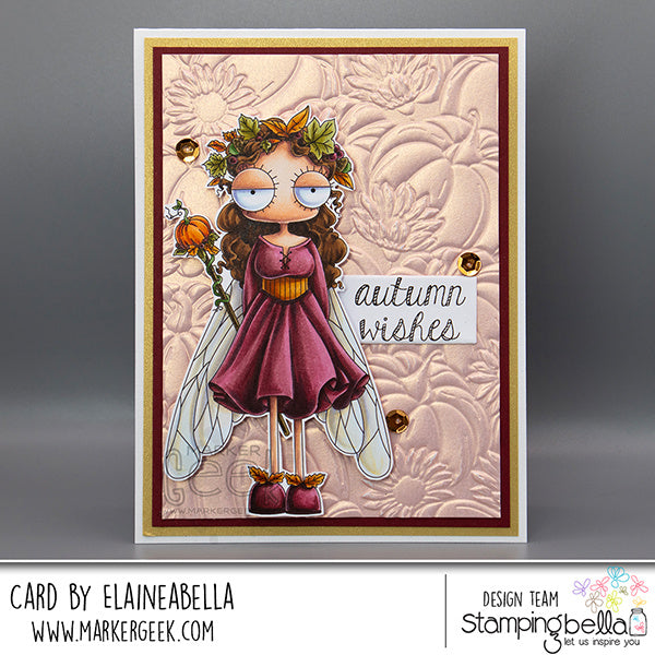 Stamping Bella Oddball Autumn Fairy Cling Stamp eb1424 autumn