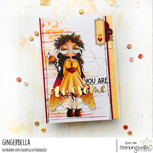 Stamping Bella Oddball Autumn Fairy Cling Stamp eb1424 awesome