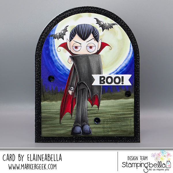 Stamping Bella Oddball Dracula Cling Stamps eb1426 boo