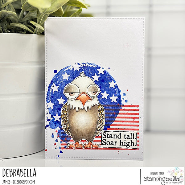 Stamping Bella Oddball Eagle Cling Stamps eb1480 stand tall soar high debrabella