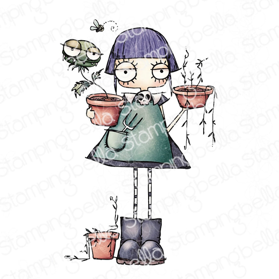 Stamping Bella Oddball Gardener Cling Stamp eb1392